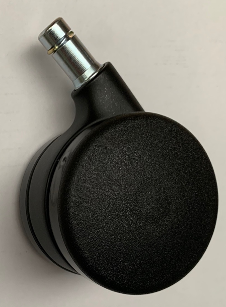 ROLLEN-SET / WALTER KNOLL / Leadchair Executive (Soft) / Doppelrolle pulverbesch. schwarz/  weiche Rollen