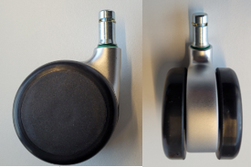 ROLLEN-SET / WALTER KNOLL / Jason Executive / Doppelrolle weich (velourmatt verchromt)